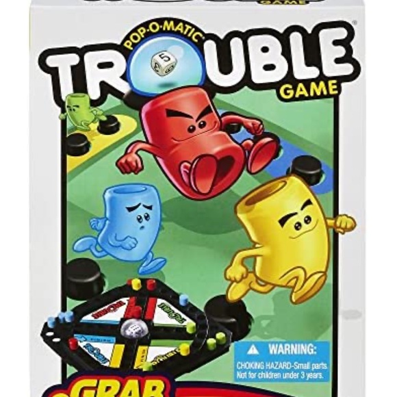 TROUBLE! Pop-O-Matic Grab & Go Travel Board Game NWT - Picture 2 of 4